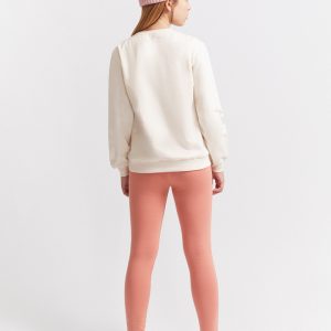 Conjunto niña invierno sudadera crudo y leggings maquillaje