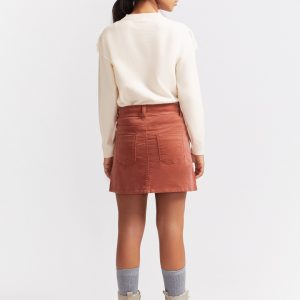 Falda pana tinto con botones y bolsillos para niña Street Monkey