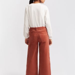 Pantalón de pana color tinto para niña