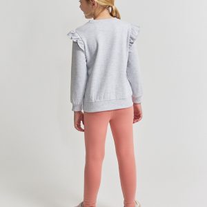 Conjunto niña gris Street Monkey con sudadera y leggings maquillaje