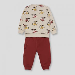 Conjunto niño helicóptero burdeos Street Monkey