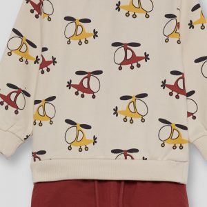 Conjunto niño helicóptero burdeos Street Monkey