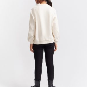 Conjunto niña huellas blanco y negro