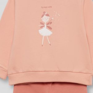 Conjunto niña sudadera y leggings con estampado de hada