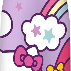 Botella de aluminio Hello Kitty con tapa de rosca y estampado de personajes