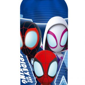 Pack de botella de aluminio con boquilla a presión y portamerienda infantil de Spidey y sus amigos