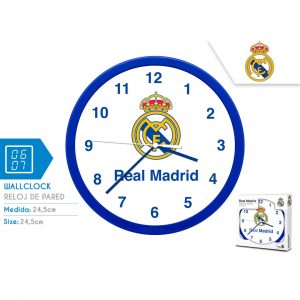 Reloj de pared redondo del Real Madrid para niños y adultos