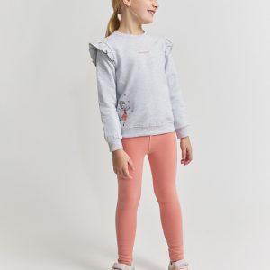 Conjunto niña gris Street Monkey con sudadera y leggings maquillaje