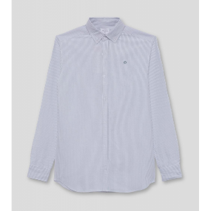 Camisa Oxford rayas niño marino