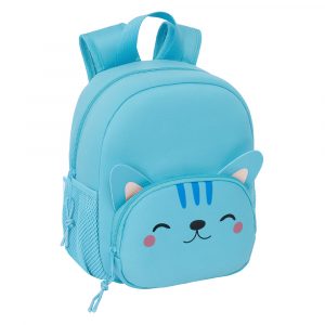 Mochila infantil Safta Gato de neopreno con bolsillos y acolchado