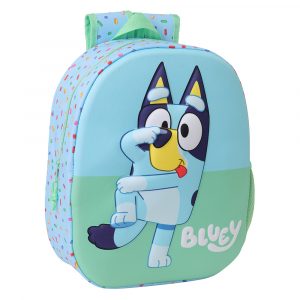 Mochila 3D Bluey Safta | Mochila Infantil Preescolar 27x10x33 cm