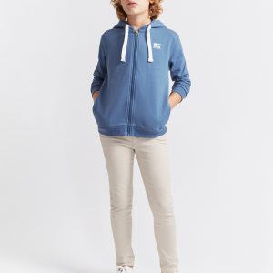 Sudadera niño con cremallera azul petróleo Snow Crew