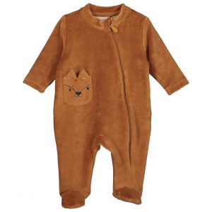 Pelele recién nacido tejido esponjoso color caramelo