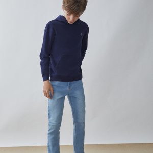 Sudadera niño con capucha algodón regular fit