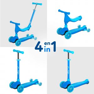 Patinete Infantil Evolutivo 4 en 1 para Niños azul